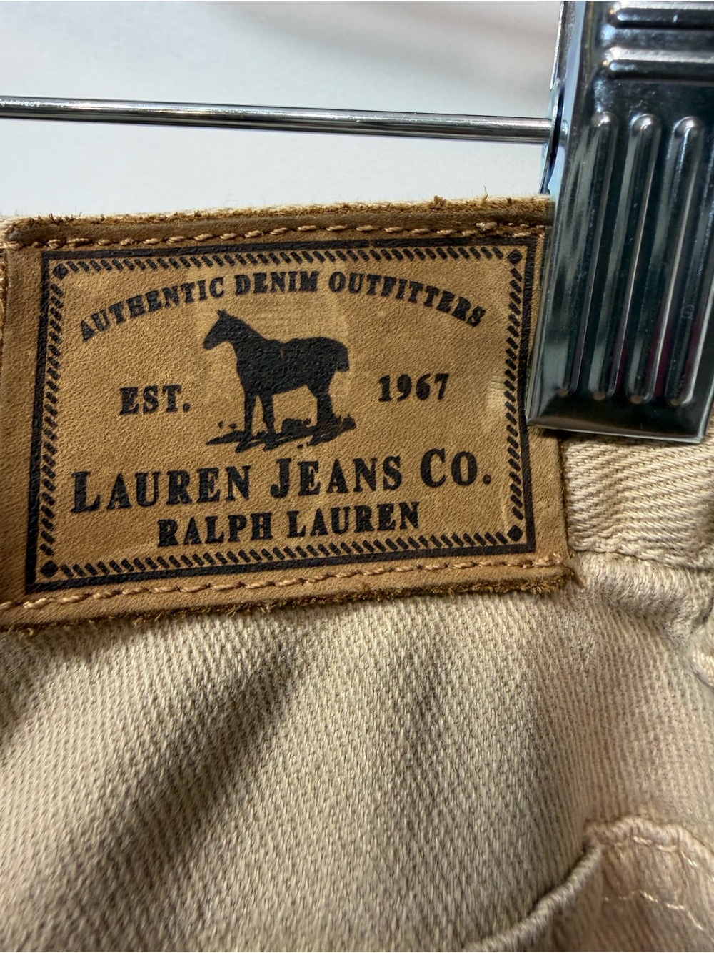 Lauren Ralph Lauren Jeans 14W Tan Braided Side Detail Straight Leg Pants - Picture 11 of 16